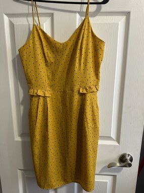 Lush Mustard Yellow Spaghetti-Strap Mini Dress